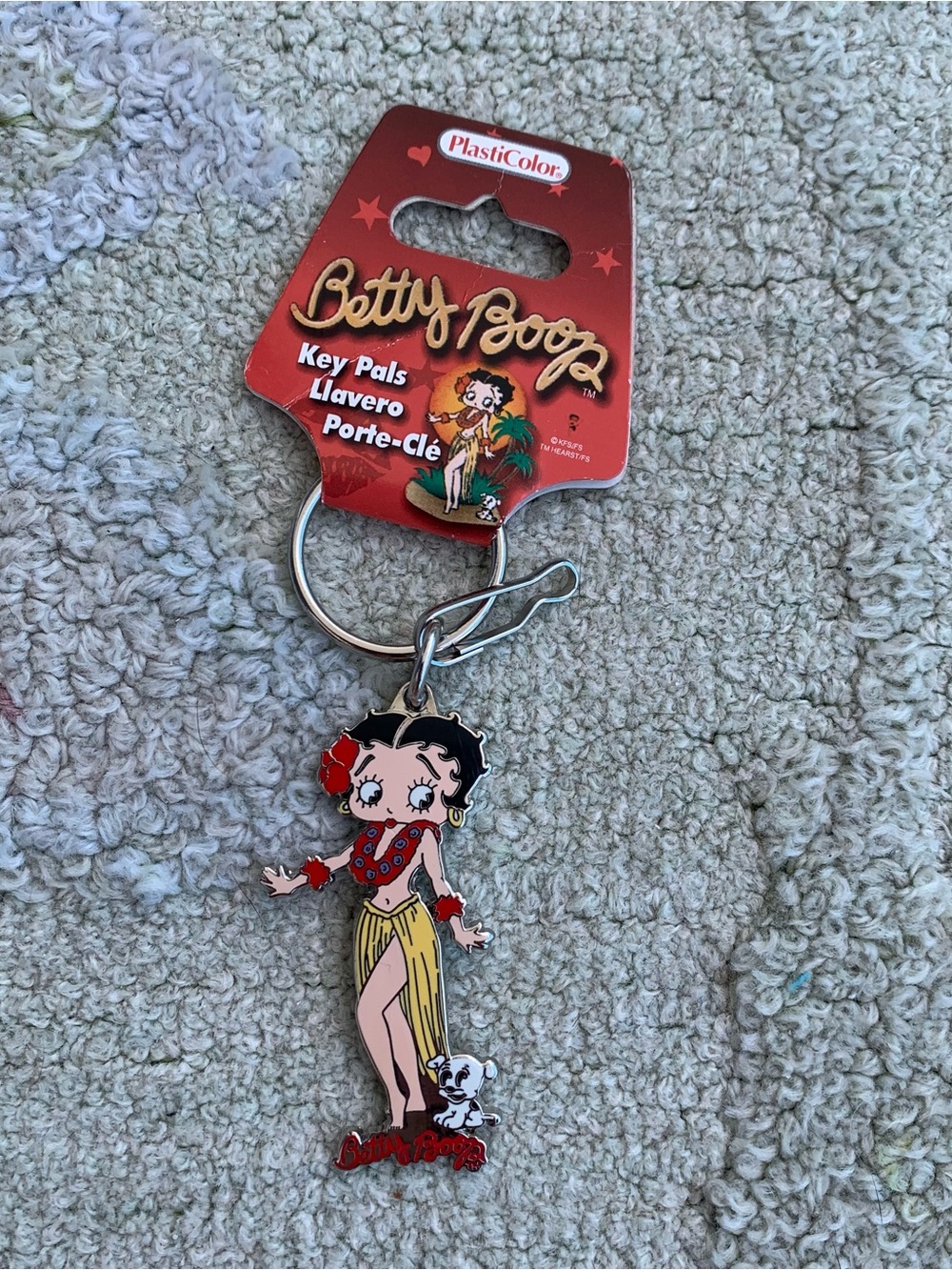 Vintage 2003 PlastiColor Betty Boop "Aloha" Enamel Keychain